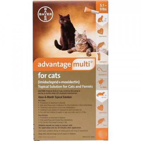 Advantage Multi for Cats 5-9 lbs 1 dose