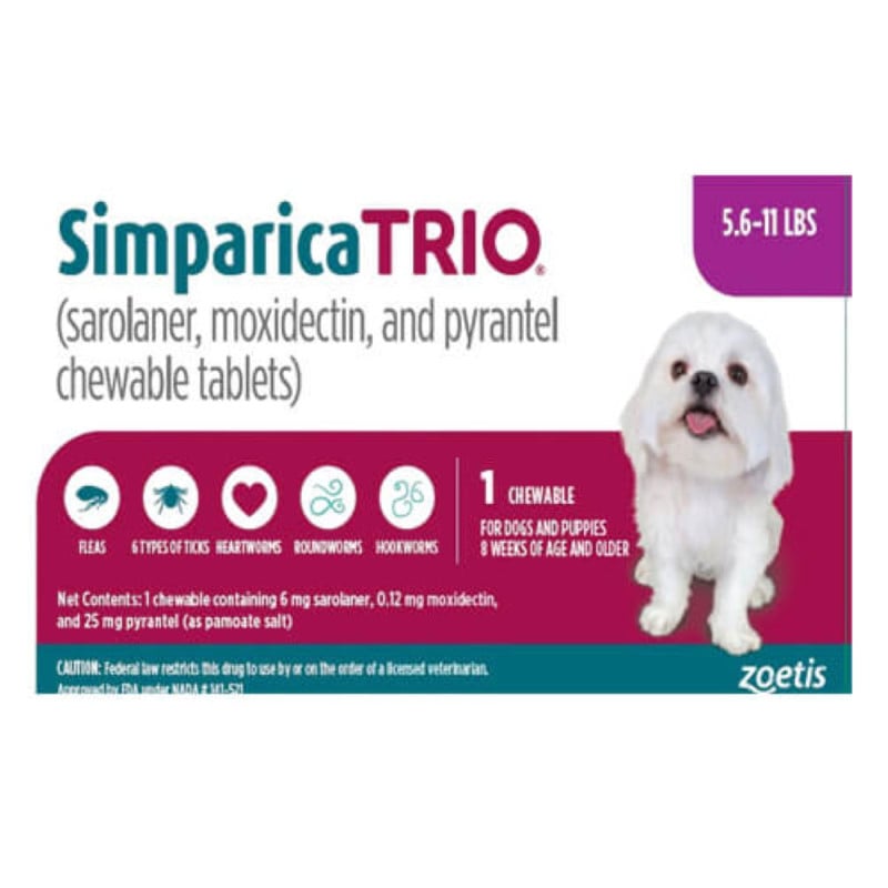 Simparica Trio 5.6-11 lbs 1 dose